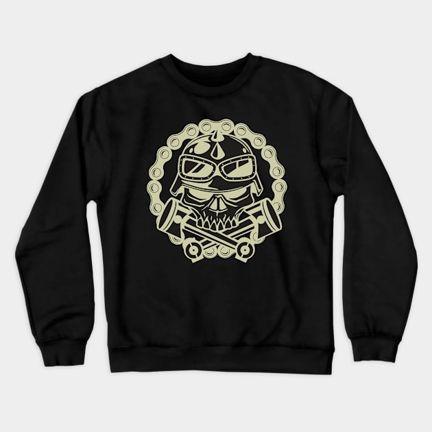 ride or die skull design Crewneck Sweatshirt by American VIP